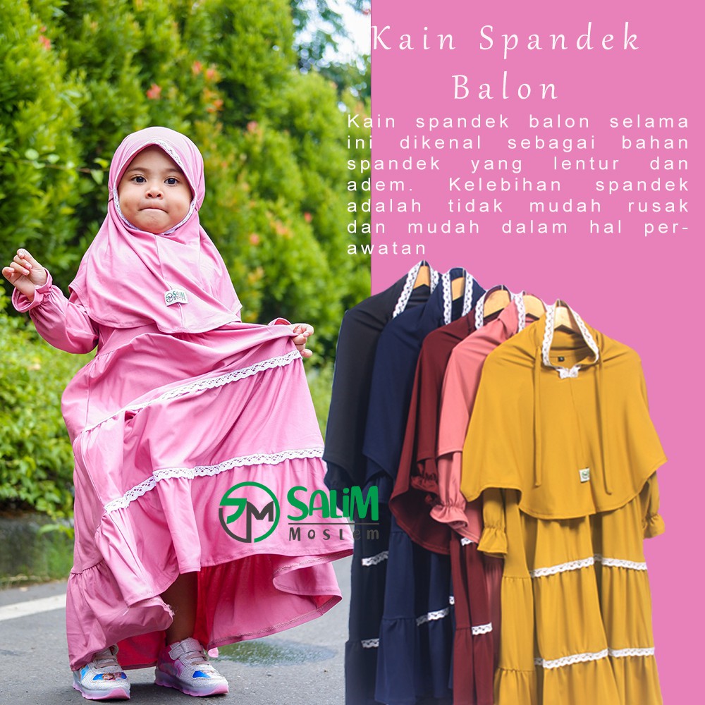 Salim moslem -Gamis anak perempuan / Baju muslim anak perempuan usia 1-8 tahun&quot;Model3&quot;