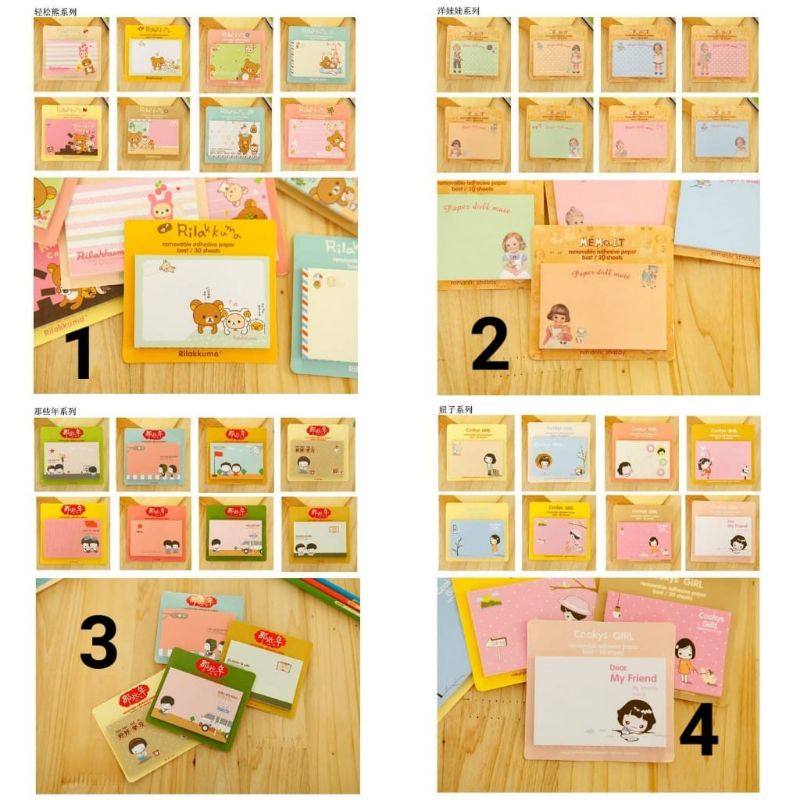 MEMO KARAKTER LUCU &amp; UNIK NOTEBOOK CATATAN MEMO KARAKTER