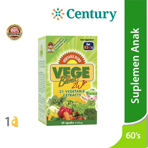 (ED Feb 2026) Vegeblend 21JR For Kids 60 Kapsul / Vege blend untuk anak / Suplemen / Sayuran / Nafsu