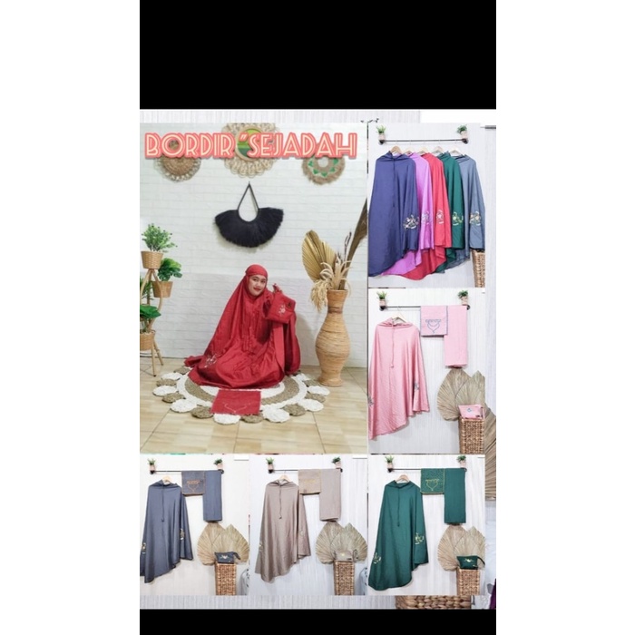 Mukena Traveling Parasut set Sajadah MUKA JUMBO - DUSTYPINK