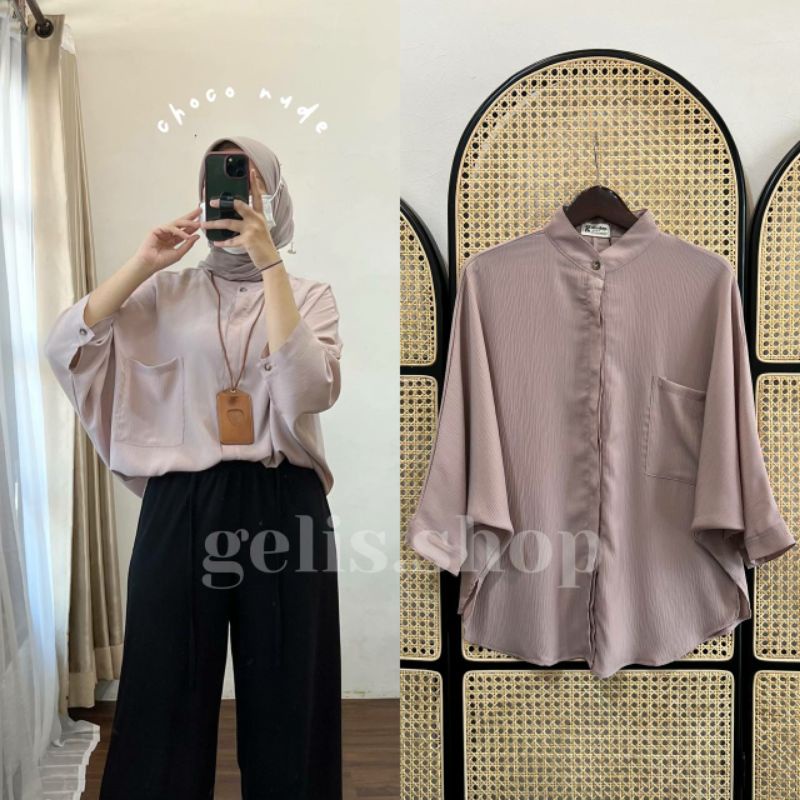 [Gelis Shop] SIAP KIRIM miranda top batwing by gelis shop