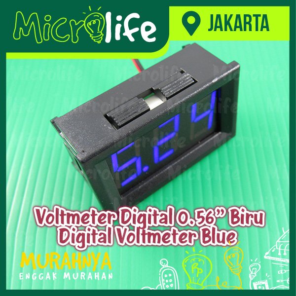 Voltmeter Digital 0.56&quot; Biru Digital Voltmeter Blue