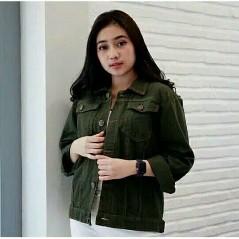 Promo bayar di tempat / COD jaket jeans oversize wanita jaket denim jaket jeans jumbo wanita