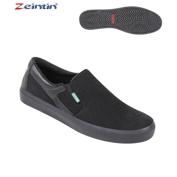 Sepatu Kets Pria Bahan Canvas Slip On by 0829 Zeintin