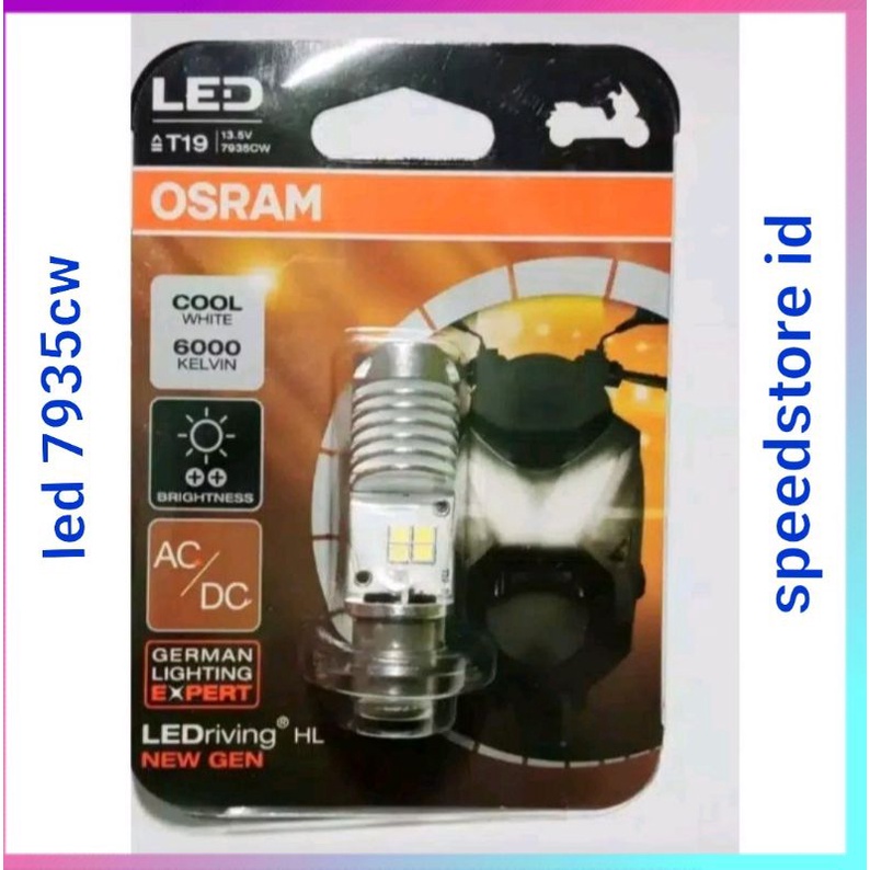 lampu led osram t19 ac/dc m5 lampu led motor matic dan bebek