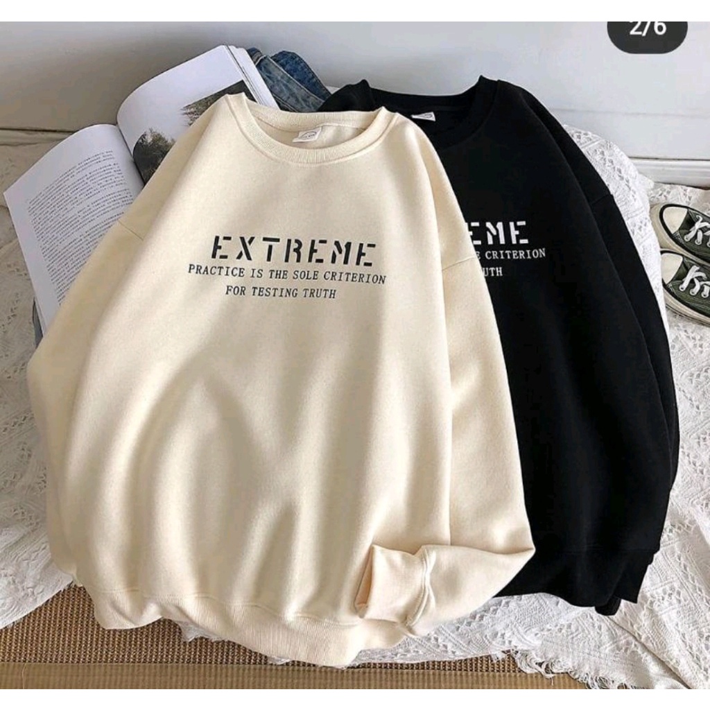 EXTREME OVERSIZE  SWEATER CREWNECK OBLONG WANITA