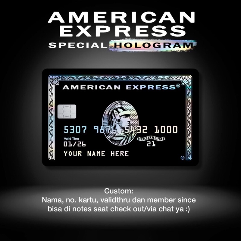 

AMEX HOLOGRAM | STIKER ATM / SKIN ATM / CREDIT CARD / DEBIT / E-MONEY / GARSKIN