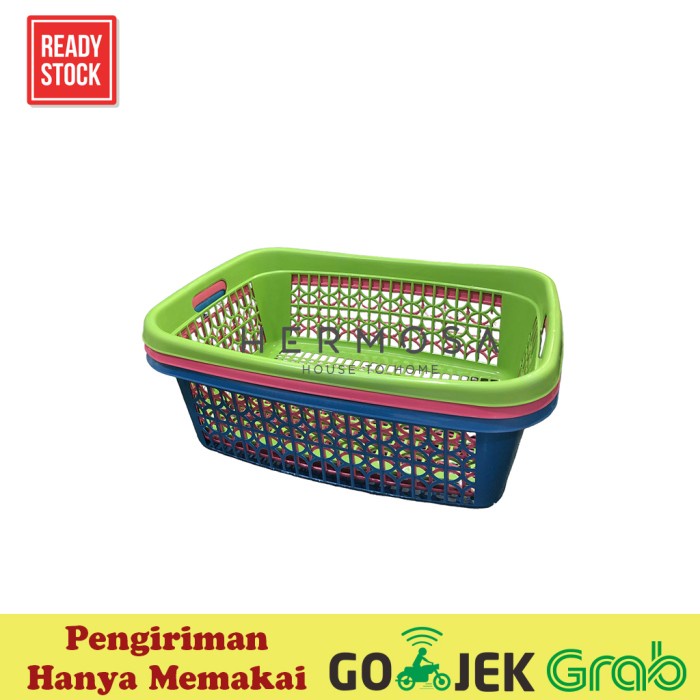 Keranjang Cucian Pakaian Baju Kotor Laundry Plastik Besar Segi Tebal