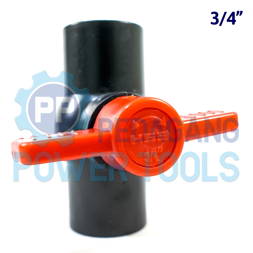 HSS BALL VALVE PVC 3/4&quot; INCH POLOS STOP KRAN PLASTIK KERAN AIR PIPA