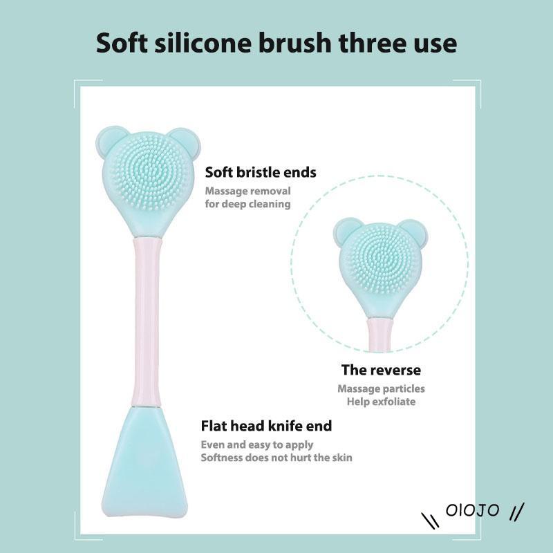 Brush Masker Wajah Manual Portable Bahan Silikon Lembut Untuk Alat KecantikanBuku ol2
