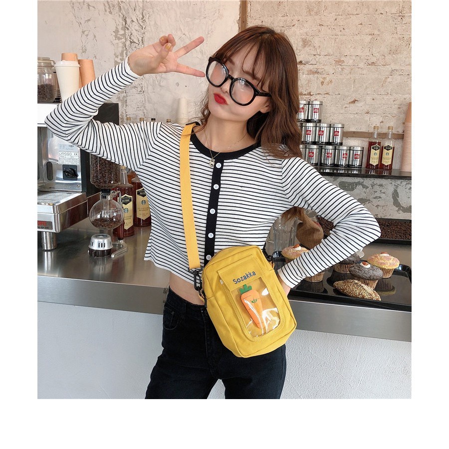 TM-44 tas mini mustard selempang bag wanita casual import korea jepang