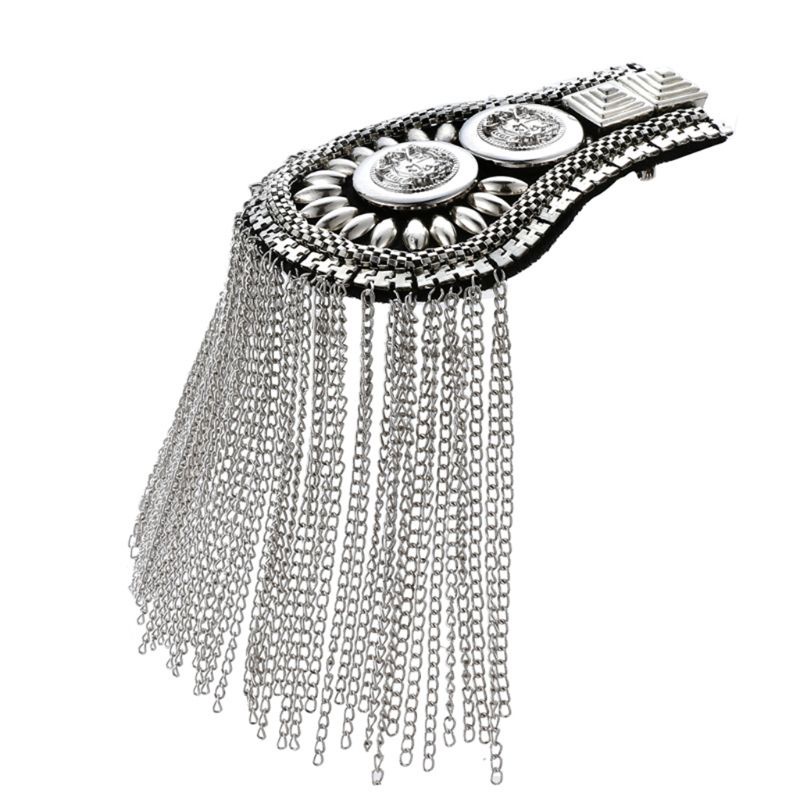 SIY  Shoulder Board Metal Tassel Fashion Vintage Chain Exquisite Catwalk Jewelry Decoration Handmade Crafts Gifts Ornaments
