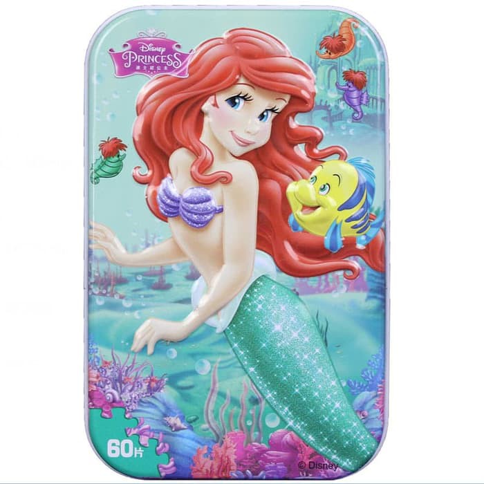 DISNEY can puzzle 60pcs frozen mermaid snow white winnie pooh rapunzel