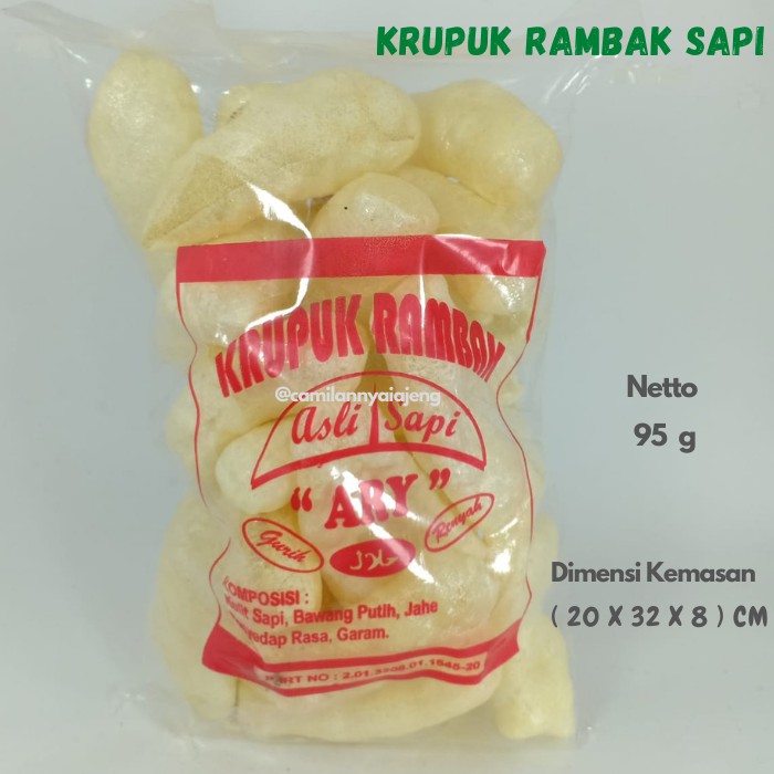 

Kerupuk Kulit Rambak Sapi Asli Ary Original Renyah Gurih Khas Kebumen