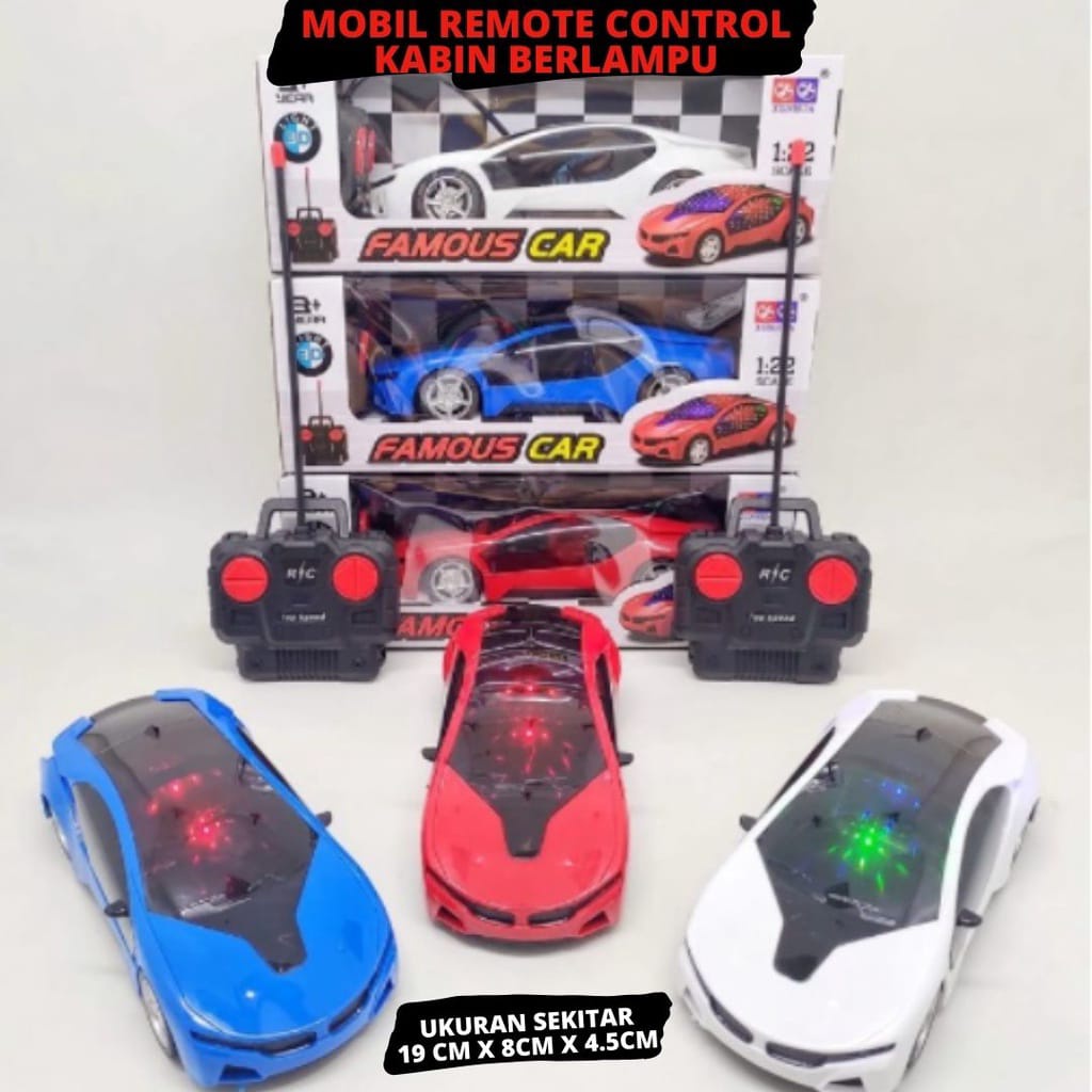 MAINAN mobil remote mini FAMOUS CAR LAMPU 3D 767 F3