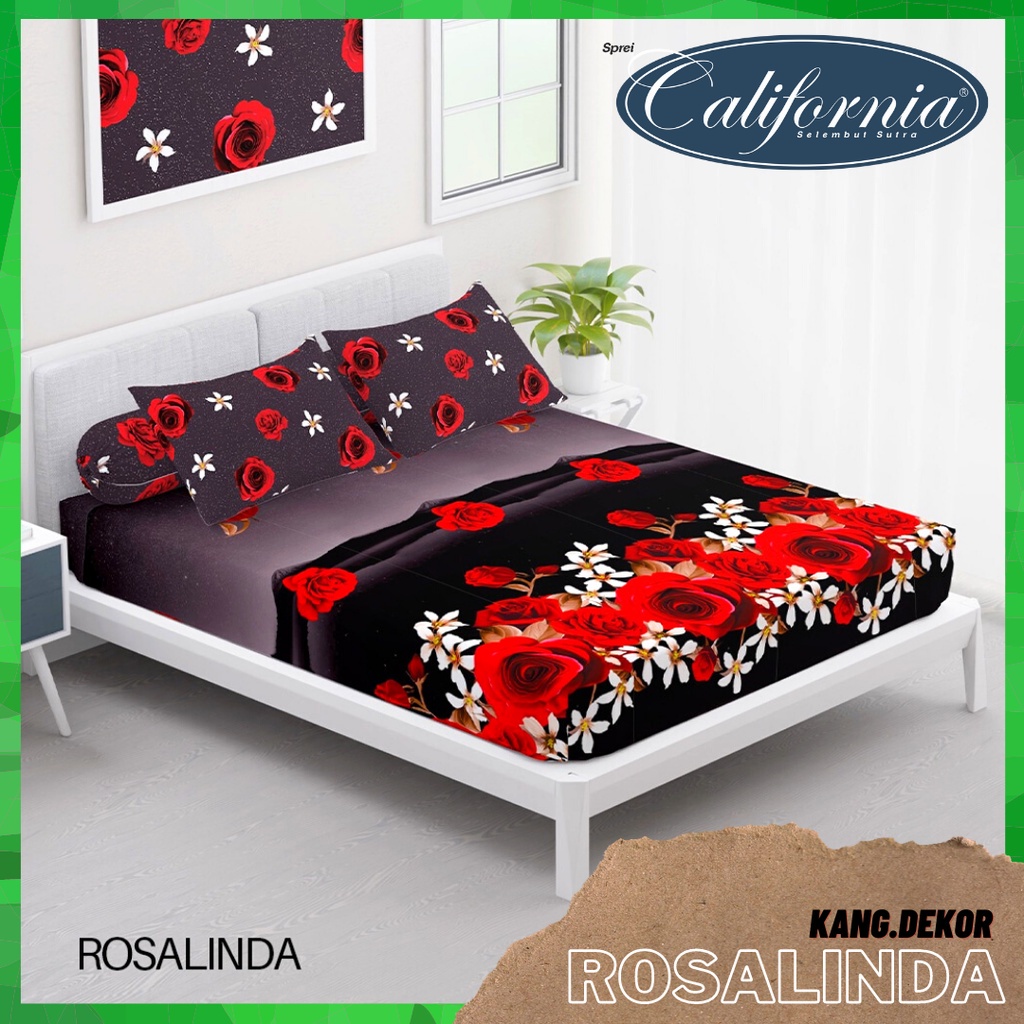 SPREI CALIFORNIA MOTIF ROSALINDA QUEEN KING SINGLE SIZE 160X200 180X200 120X200 SPREI NO 1 2 3 MURAH