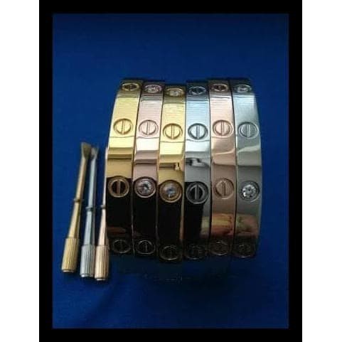 PROMO AUTHENTIC Gelang Stainless Cartier Obeng Mirror Fullset UK 16