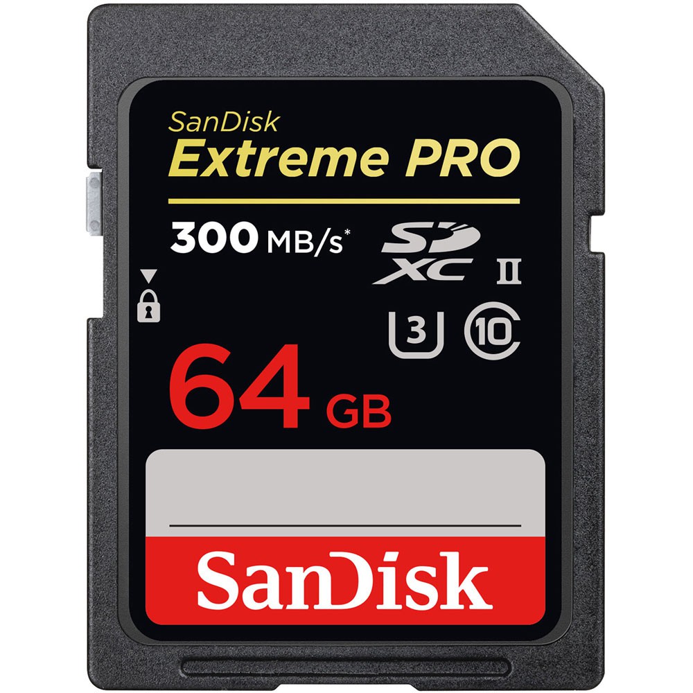 SanDisk Extreme Pro SDXC / SD Card UHS-II 64Gb 300MBps