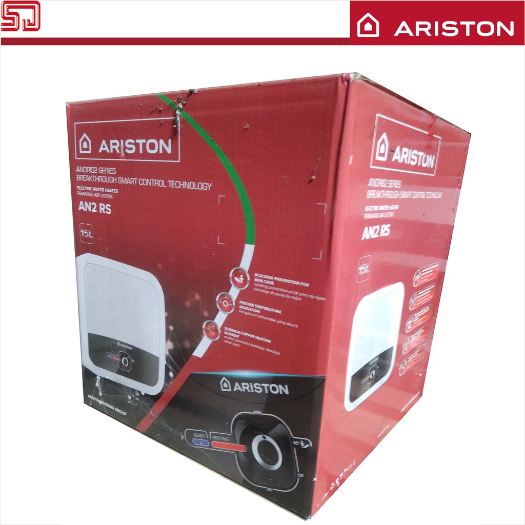 Ariston Andris 2 AN2 RS 15 liter 350 watt Water Heater Pemanas Air Mandi