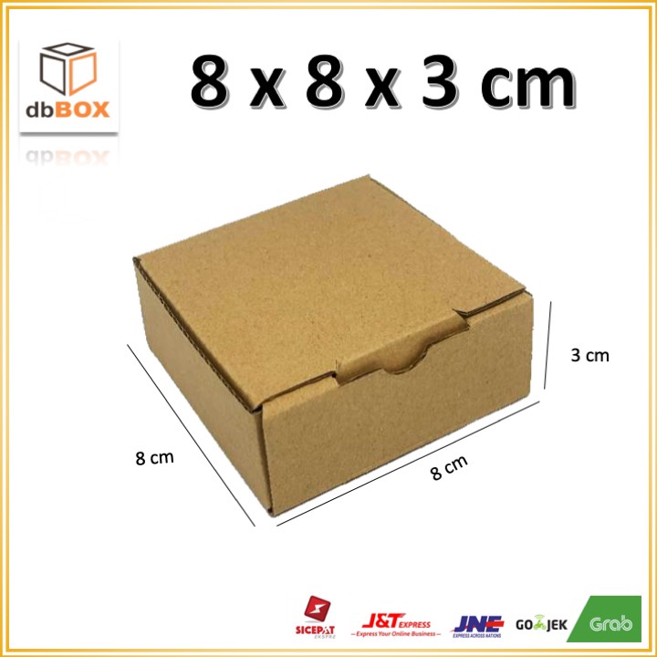 

Kardus Uk.8x8x3 ....Die Cut kotak Kue, snack -aksesoris-dll model box pizza