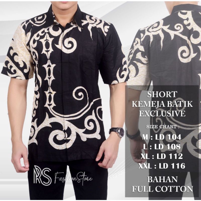 Baju Batik M L XL XXL JUMBO NEW ARRIVAL DISTRO BATIK HRB026 BATIK NOTOARTO HITAM MANIS /kemejabatik/batikmurah/batikkombinasiKemeja Batik Pria Moderen Lengan Pendek Motif Hitam Manis-AB JHL