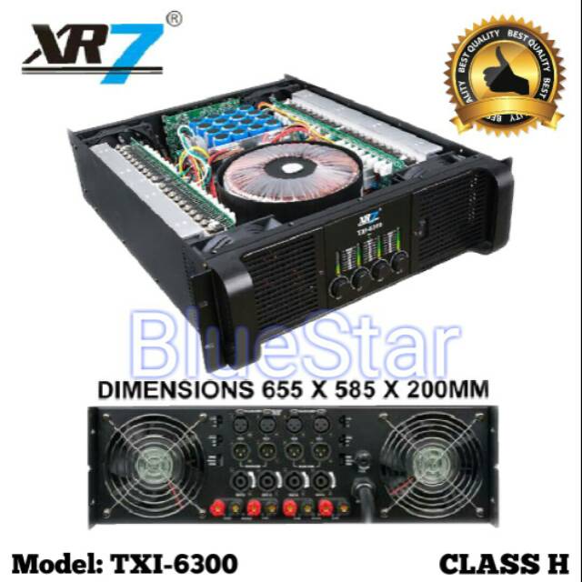 Power XR7 TXI 6300 Amplifier Class H Original 4 Channel