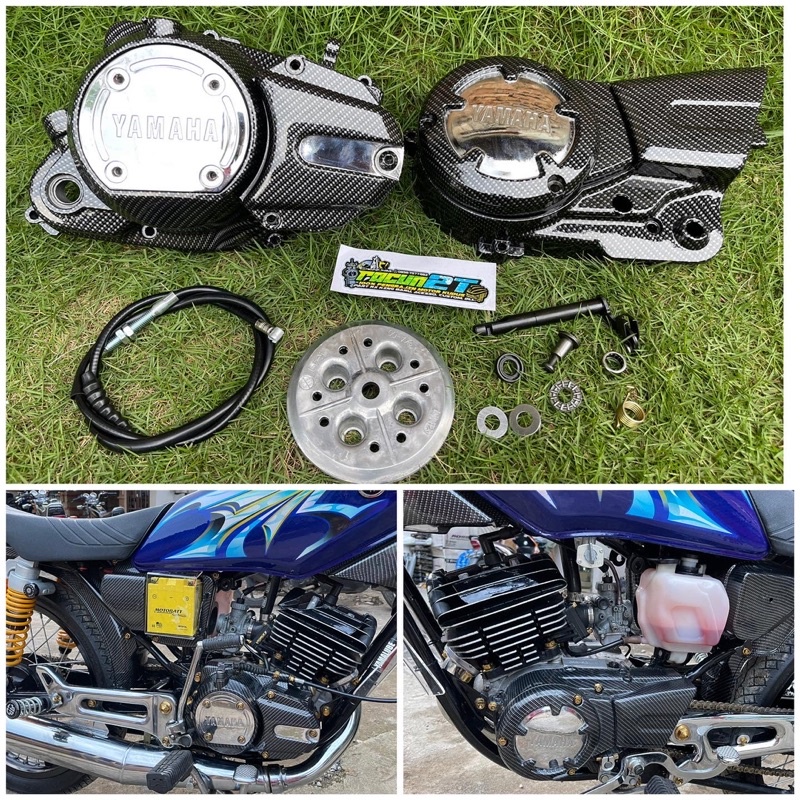 bak COVER  BLOK KALTER kopling KANA RX KING NINJA CARBON LIS CROM