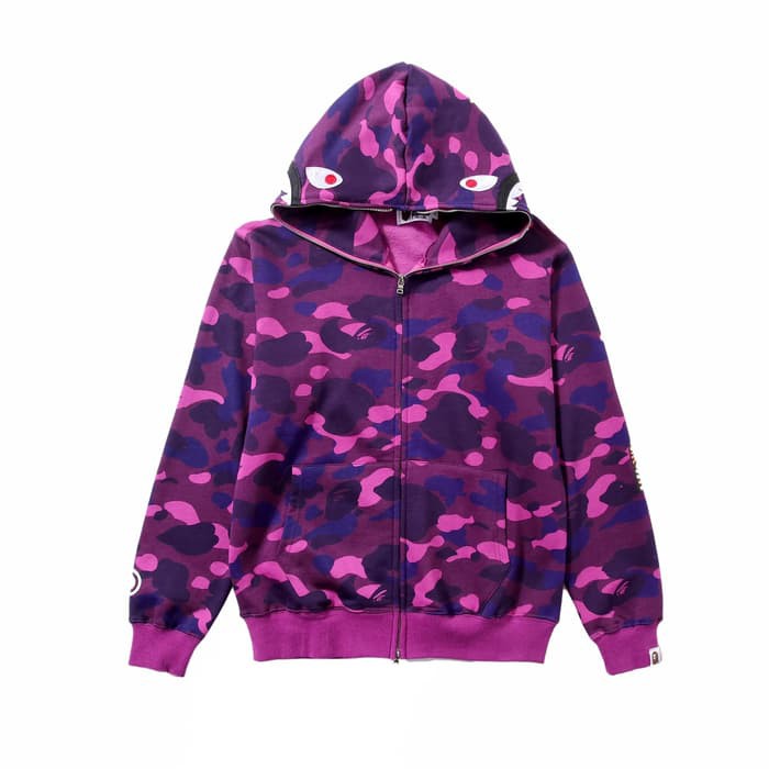 hoodie Bape Shark x ponr purple Mirror Quality 1 1 Like Original