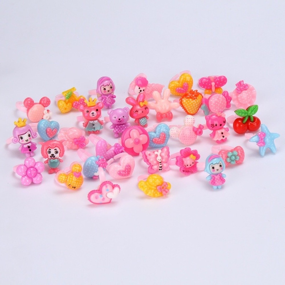 Children's Jewelry Sweet Cute Jewelry Ring Korean Open Animal Cartoon Children's Ring Random Color