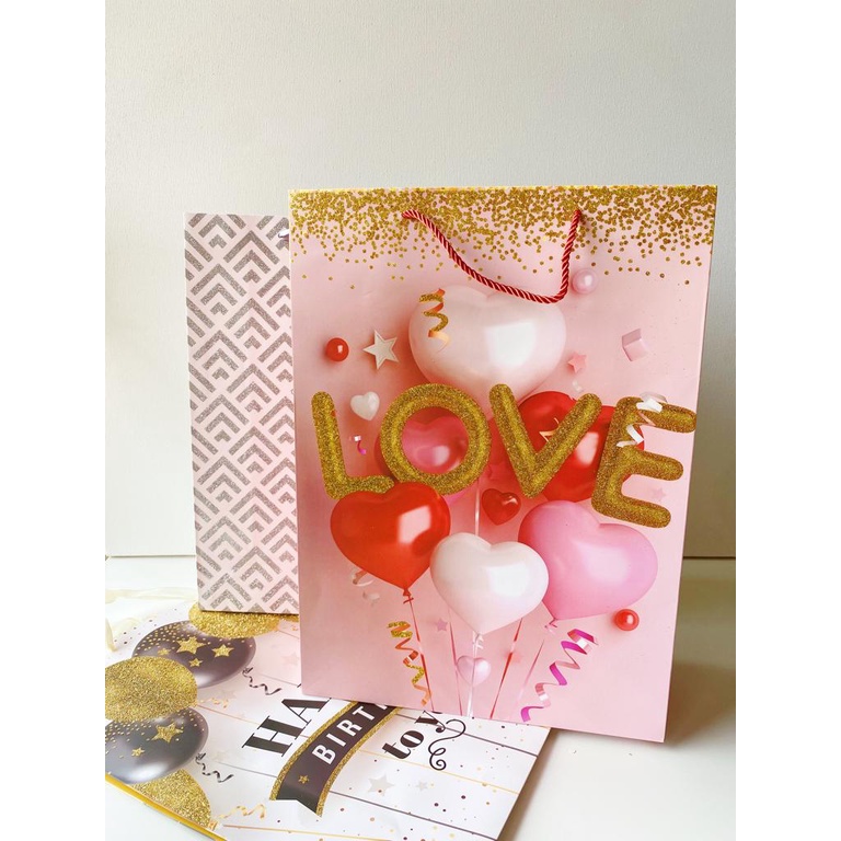 

SOS Paper Bag Glitter Ukuran L(minim 4)/Goodie Bag / Tas Tenteng/Tas Kado/Tas Hadiah/Hand Bag Shopping Bag