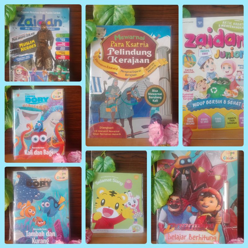 Zaidan, Shimajiro, Buku Berhitung, Buku Mewarnai+CD