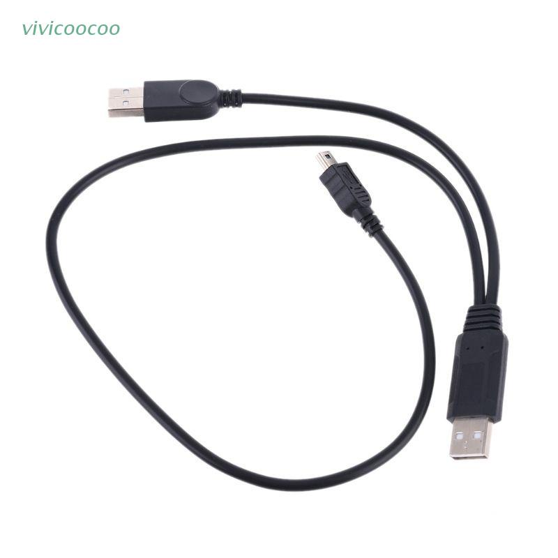 VIVI   USB to Mini USB Data Cable Adapter with Power Supply for External Hard Drives