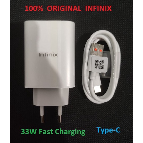 INFINIX Charger U330XEA 33W Fast Charging + Type-C Cable Original