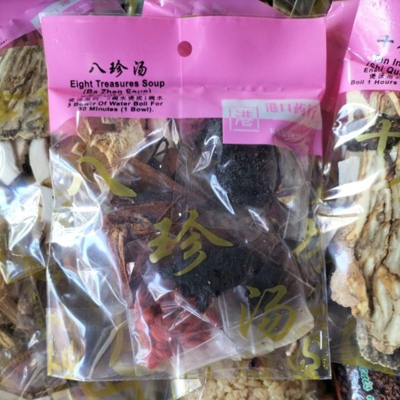 PAT TIN DAN +CHUAN OBAT SUP HERBAL IMPORT MALAYSIA JOHOR/ OBAT TIM AYAM& DAGING, 100 GRAM/ BUNGKUS