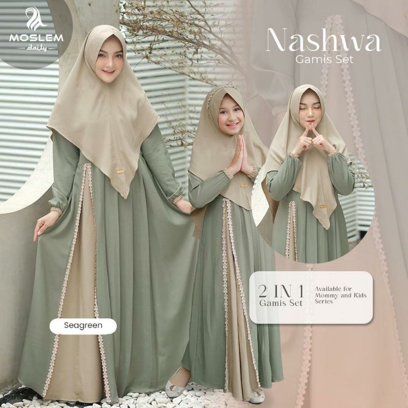 Nashwa Set by Moslem Daily/Gamis set by Moslem Daily/Nashwa Dress/Dress set by Moslem Daily/Gamis na