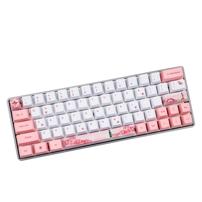 Keycaps btsg PBT DIY Keycaps Untuk Keyboard Mekanik Gaming Lucu Pink