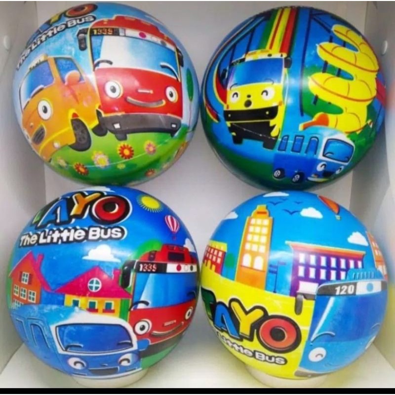 Mainan bola karet / (SNI) bola karet Tayo