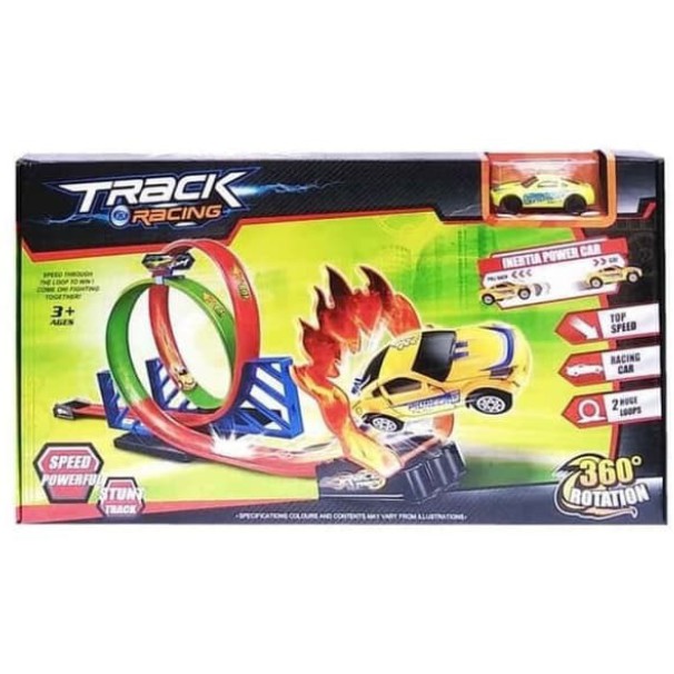 Mainan Anak Mobil Balap 2 Loop Track Racing Hotwheels Arena