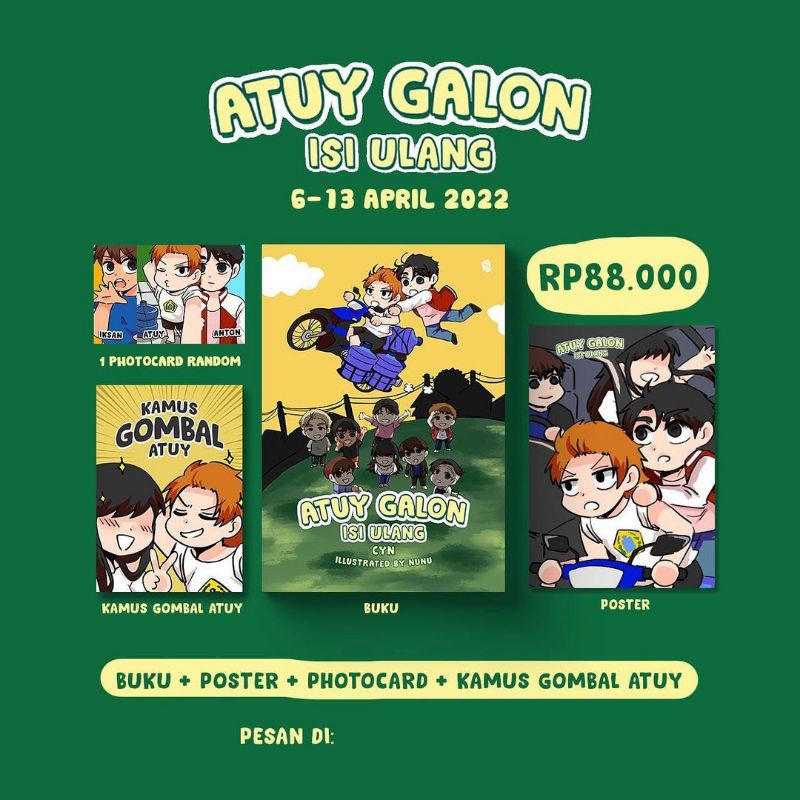 [ READY STOK ] Komik Atuy Galon / Komik Atuy Galon Isi Ulang + Bonus - CYN - Bukune