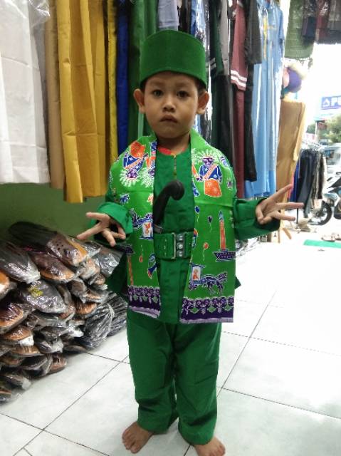 Baju Pangsi Betawi Anak Lengkap (Setelan+Sabuk+Peci)