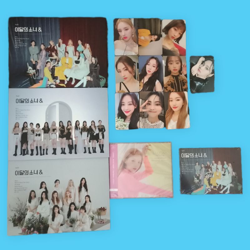 [READY] LOONA - & Album only poster Heejin hula hoop cover Jinsoul wd benefit kihno photocard pc kit
