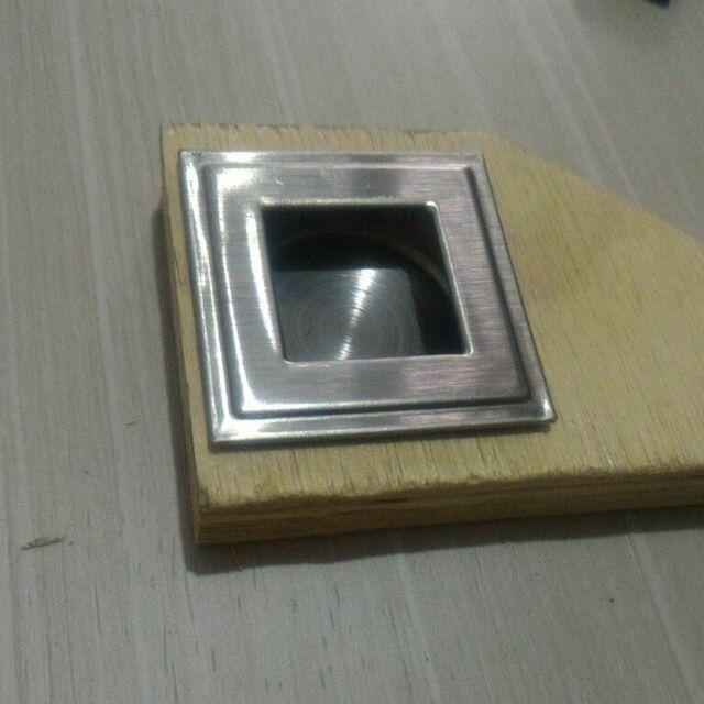 Handle Tanam Knob Petak Kecil / Tarikan Tanam Lemari Model Petak Kecil