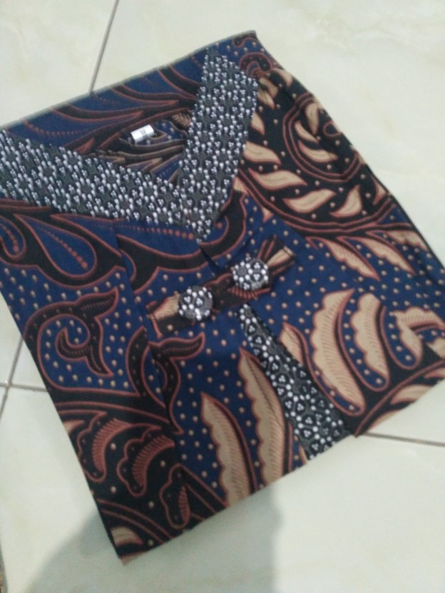 Atasan Batik Blus Batik Wanita Ziper Model Terbaru M L Xl Xxl