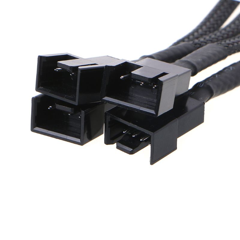 Btsg 4Pin PWM Fan Splitter Cable Sleeve Braided Adapter 3Pin/kabel Kipas Pendingin 4Pin