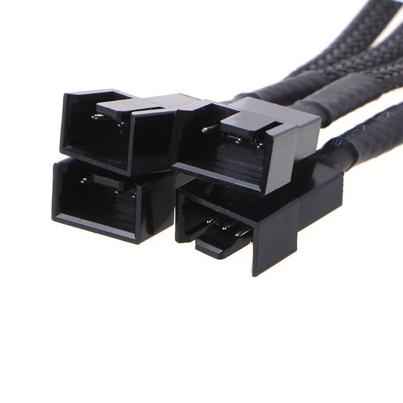 Btsg 4Pin PWM Fan Splitter Cable Sleeve Braided Adapter 3Pin/kabel Kipas Pendingin 4Pin