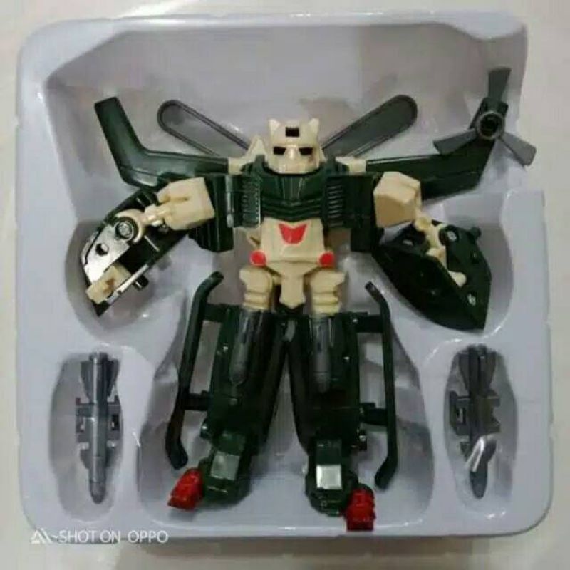 ST 24-RB32 - Mainan Robot Tobot 2 Helly Apache Helikopter Army ST24-RB32