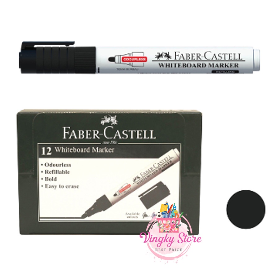 

Spidol WHiteboard Faber Castell - Hitam HARGA 1Pcs