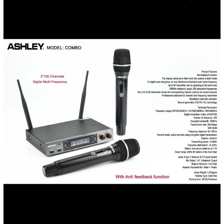 MIC WIRELESS ASHLEY COMBO MICROPHONE ORIGINAL