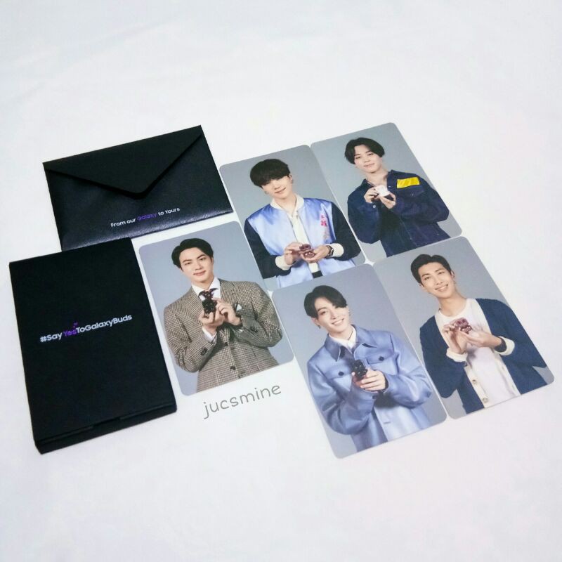 OFFICIAL PC LAMARAN / PHOTOCARD BTS X SAMSUNG GALAXY BUDS JUNGKOOK JIMIN SUGA NAMJOON JIN