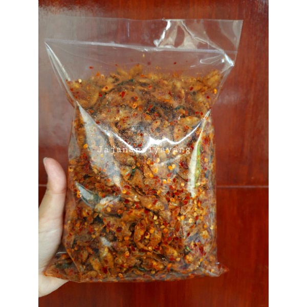 

BABY FISH /IKAN PEPETEK CRISPY 500GR KRIUK CIKRUH PEDAS JERUK GURIH JAJANAN CEMILAN KERUPUK KERIPIK KRISPI